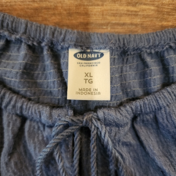 Old Navy Women's Short Sleeve Pullover Bohemian Boho Casual Blue Top X-Large XL - Picture 7 of 9